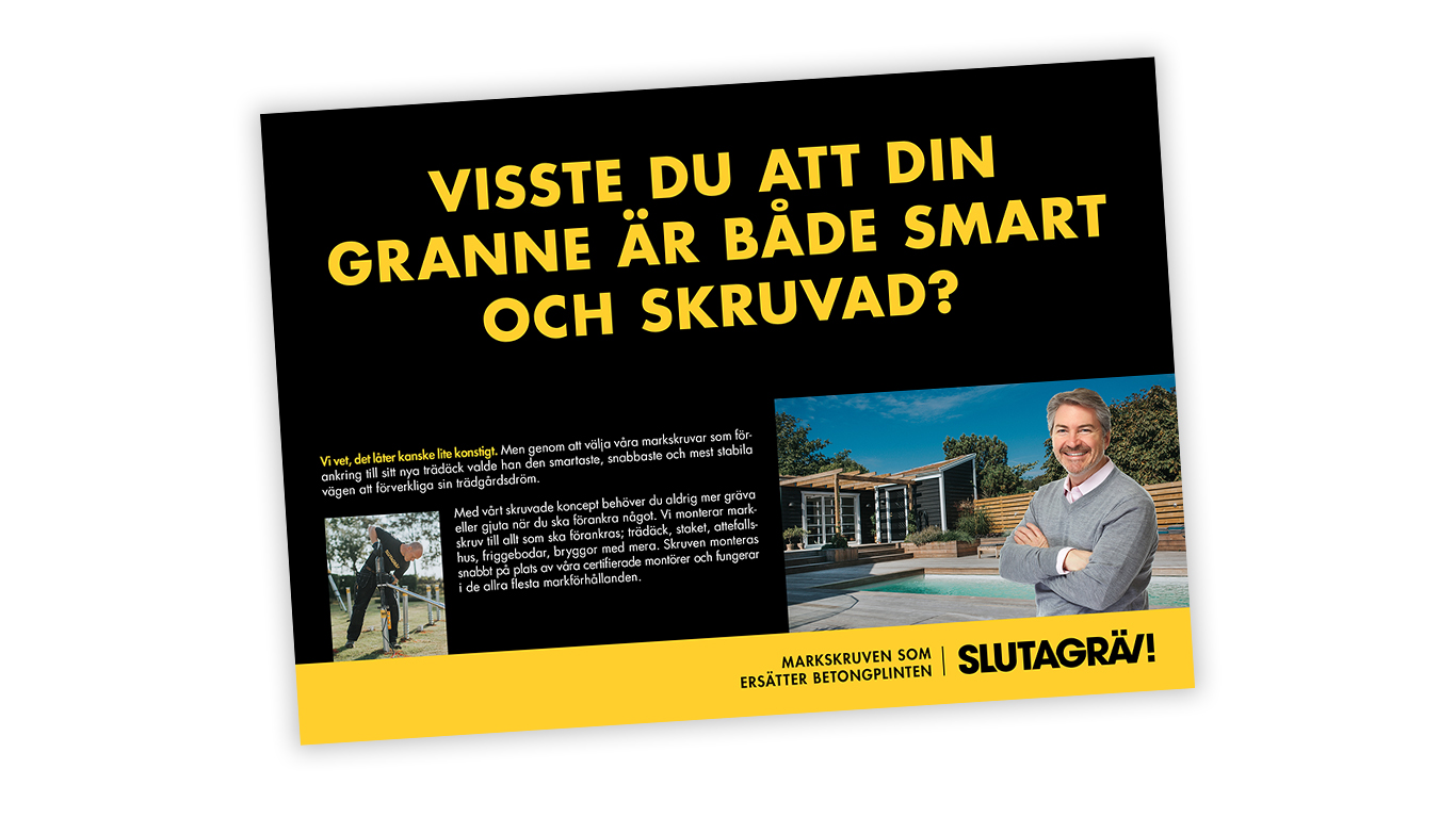 SLUTA GRÄV: DR, annons